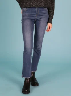 Laura Biagiotti Jeans donna a vita alta con finale sfrangiato