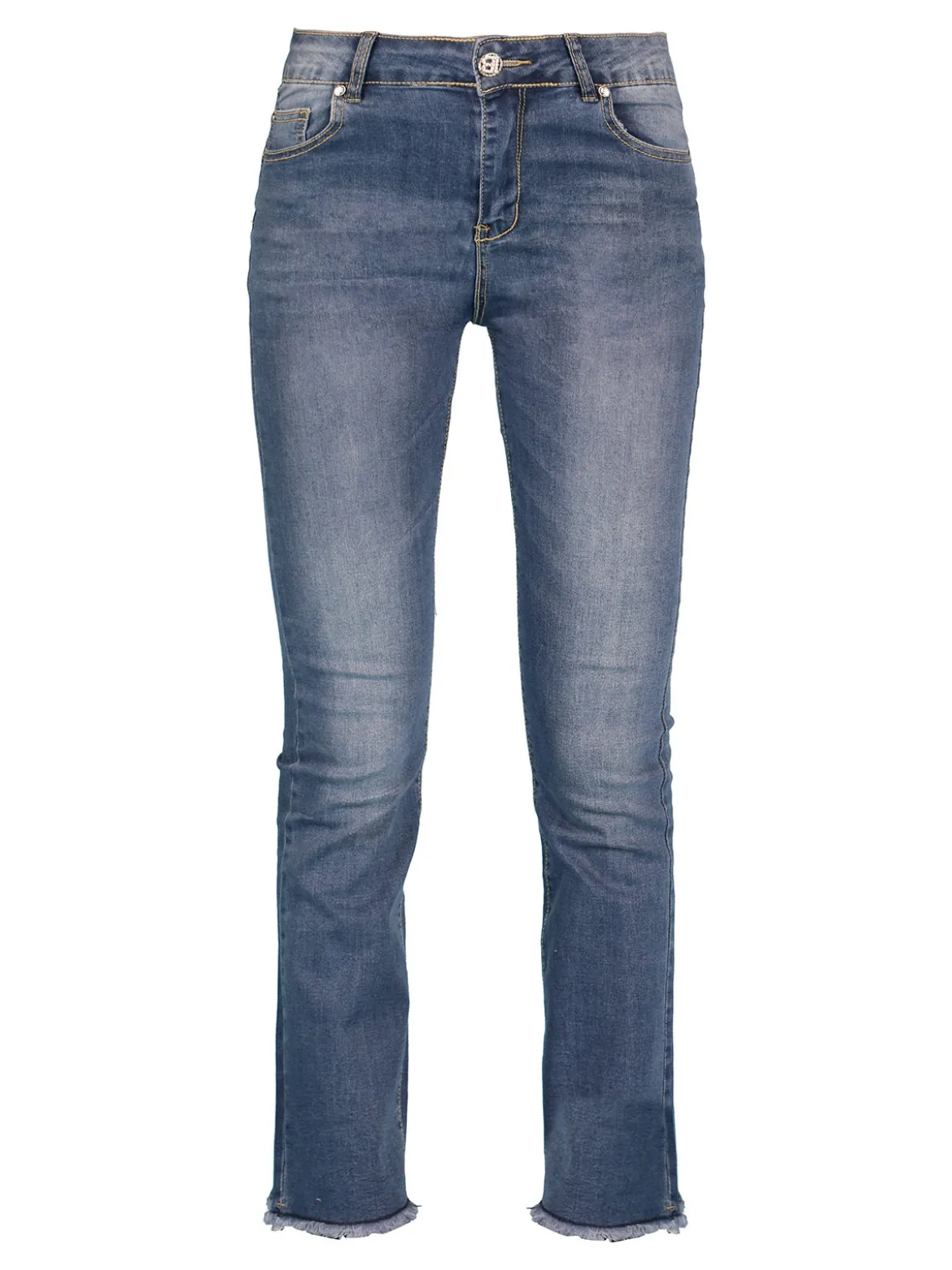 Laura Biagiotti Jeans donna a vita alta con finale sfrangiato