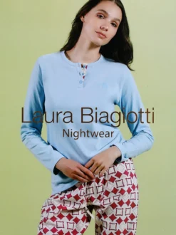 Laura Biagiotti Pigiama lungo da donna in cotone