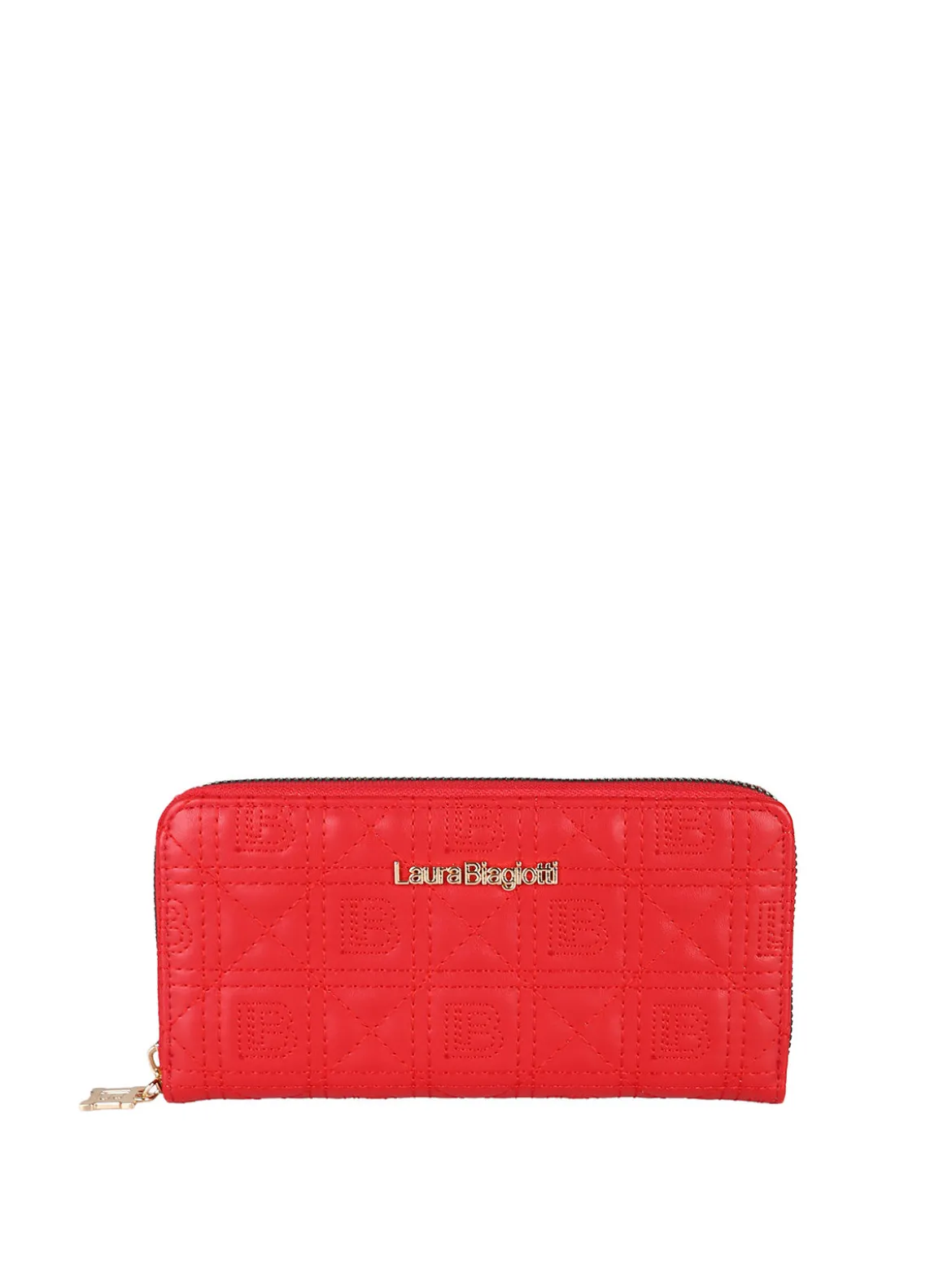 Laura Biagiotti Portafoglio donna in ecopelle con zip - rosso