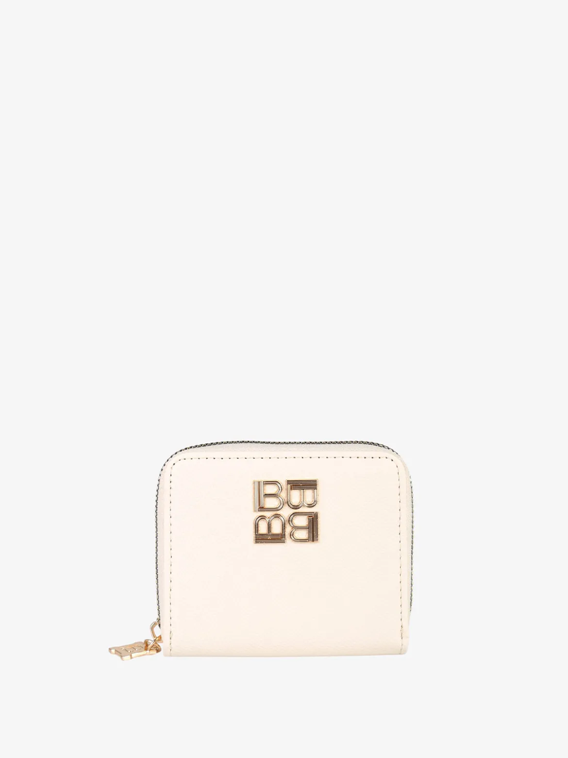 Laura Biagiotti Portafoglio mini da donna zip e logo - naturale