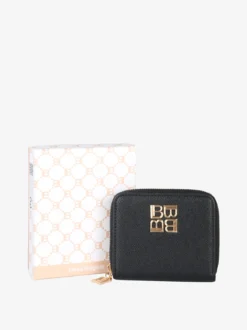 Laura Biagiotti Portafoglio mini da donna zip e logo - nero