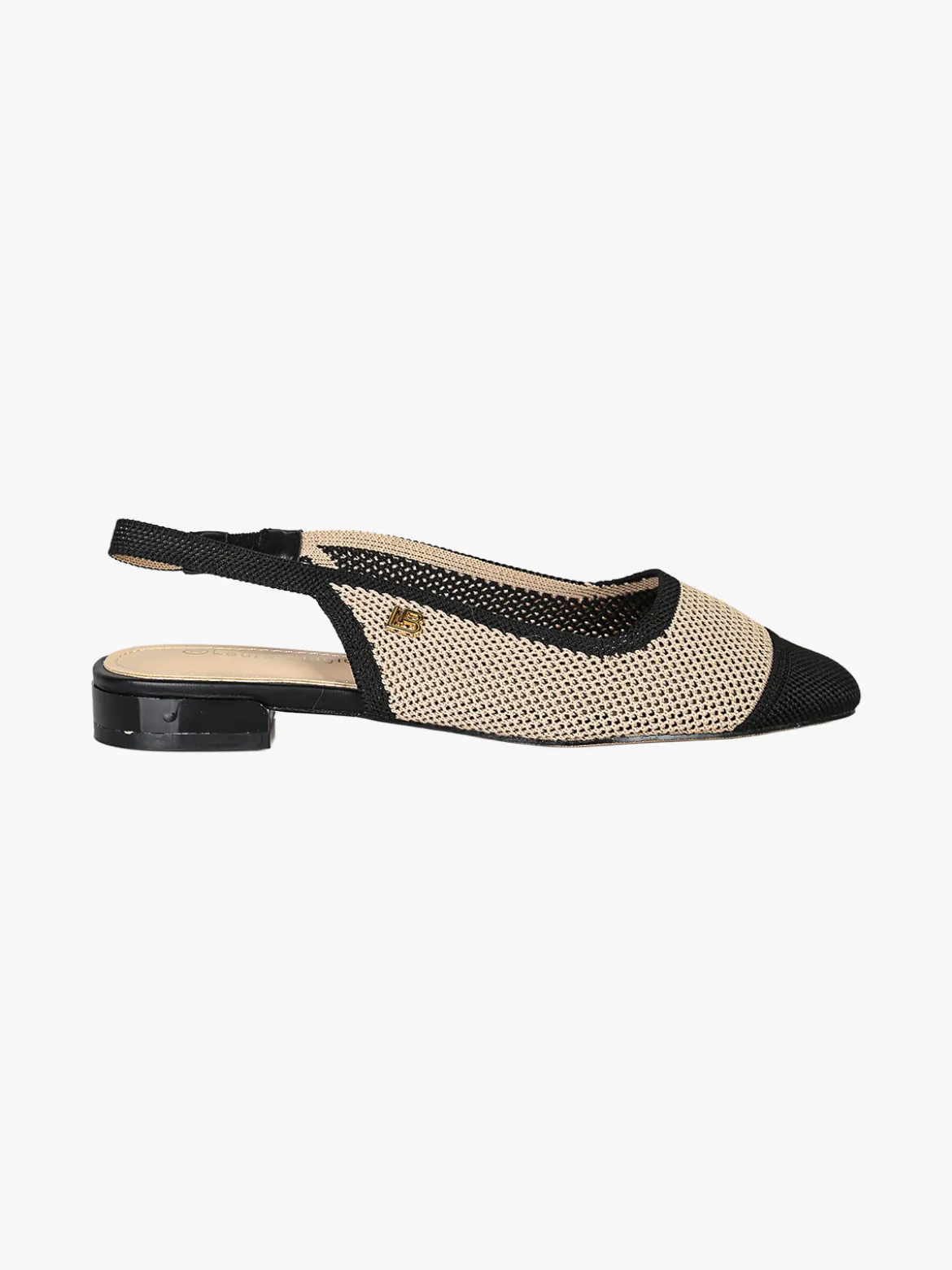 Laura Biagiotti Slingback donna in maglia aperte dietro con cinturino alla caviglia - nero