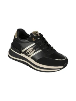 Laura Biagiotti Sneakers donna con dettaglio gioiello e platform - nero