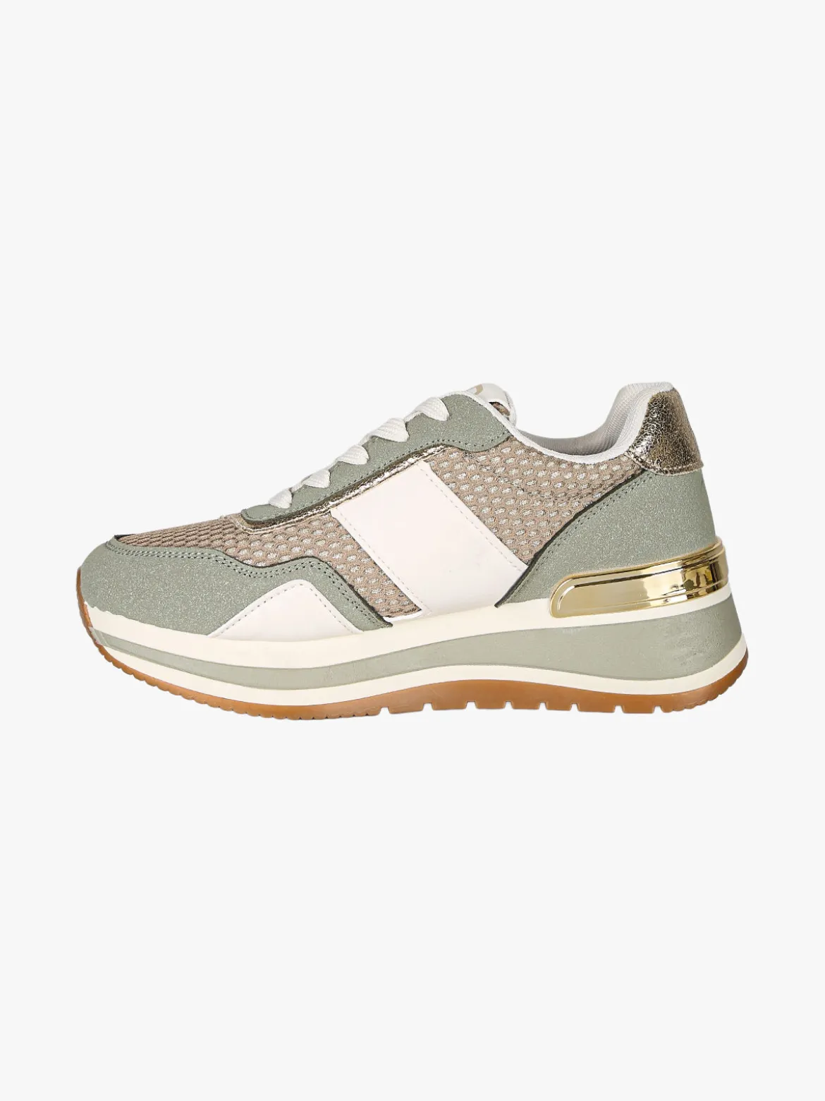 Laura Biagiotti Sneakers donna con paltform e strass - oliva