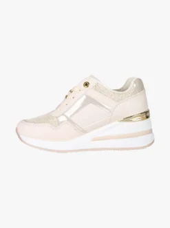 Laura Biagiotti Sneakers donna con zeppa e strass - beige