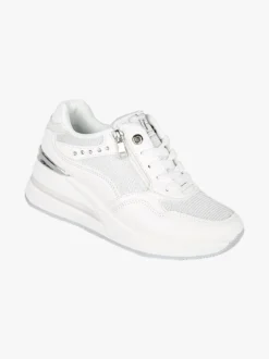 Laura Biagiotti Sneakers donna con zeppa e zip - bianco