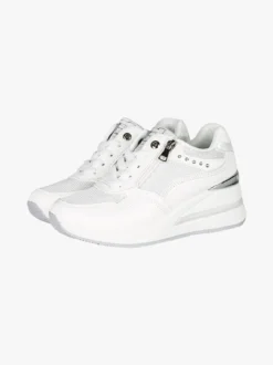 Laura Biagiotti Sneakers donna con zeppa e zip - bianco