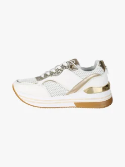 Laura Biagiotti Sneakers donna glitter con platform - bianco