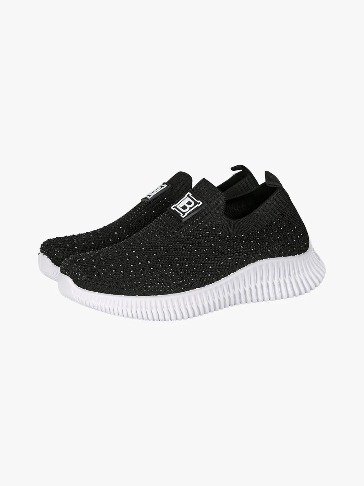 Laura Biagiotti Sneakers donna slip on con borchie - nero