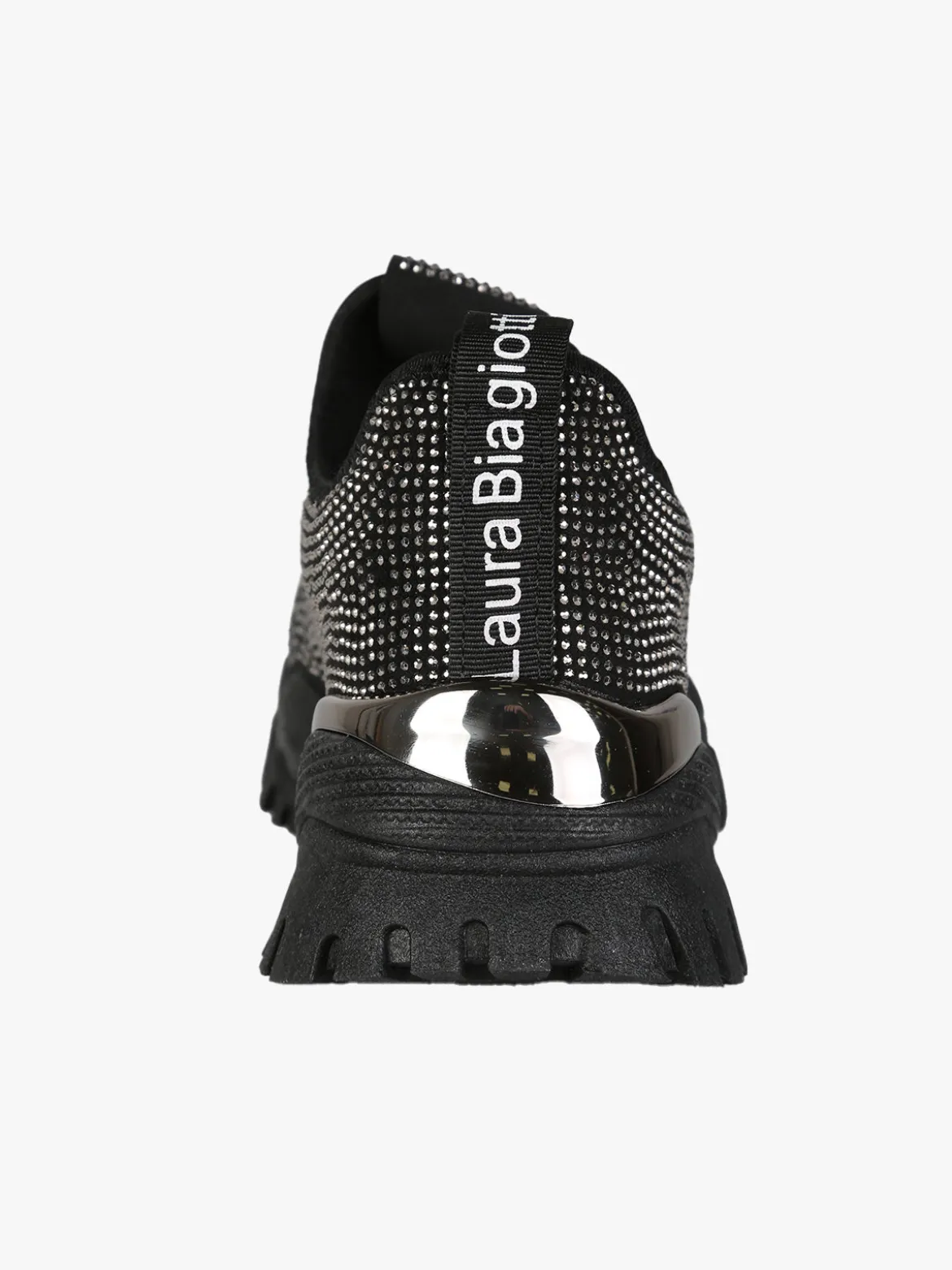 Laura Biagiotti Sneakers donna slip on con strass - nero