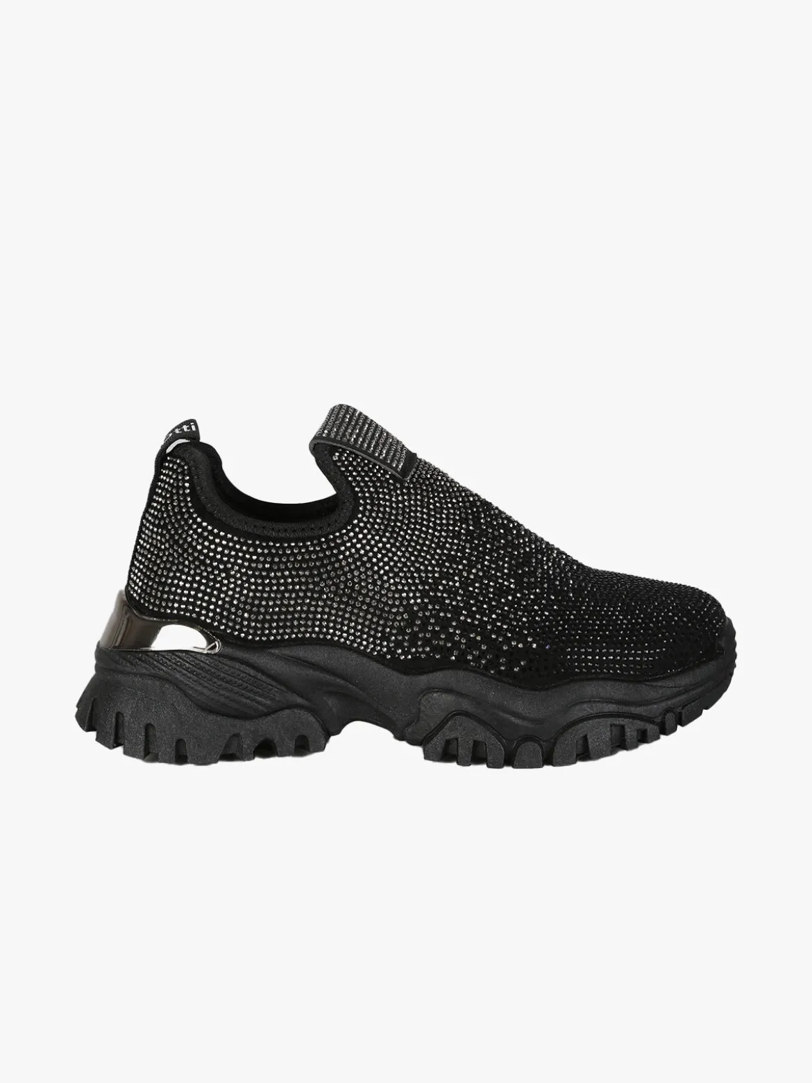 Laura Biagiotti Sneakers donna slip on con strass - nero
