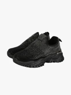 Laura Biagiotti Sneakers donna slip on con strass - nero