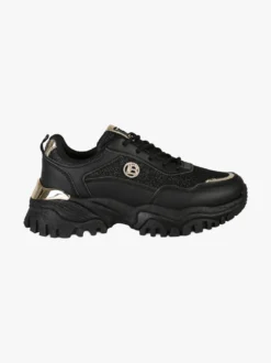 Laura Biagiotti Sneakers donna sportive lurex con suola alta - nero