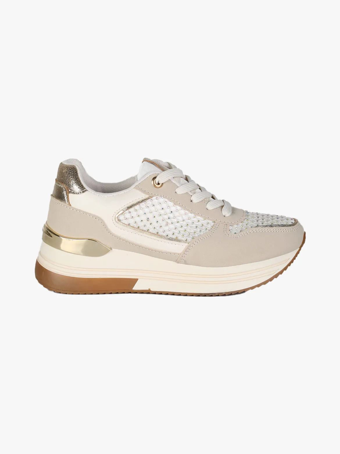 Laura Biagiotti Sneakers donna stringate con platform - beige
