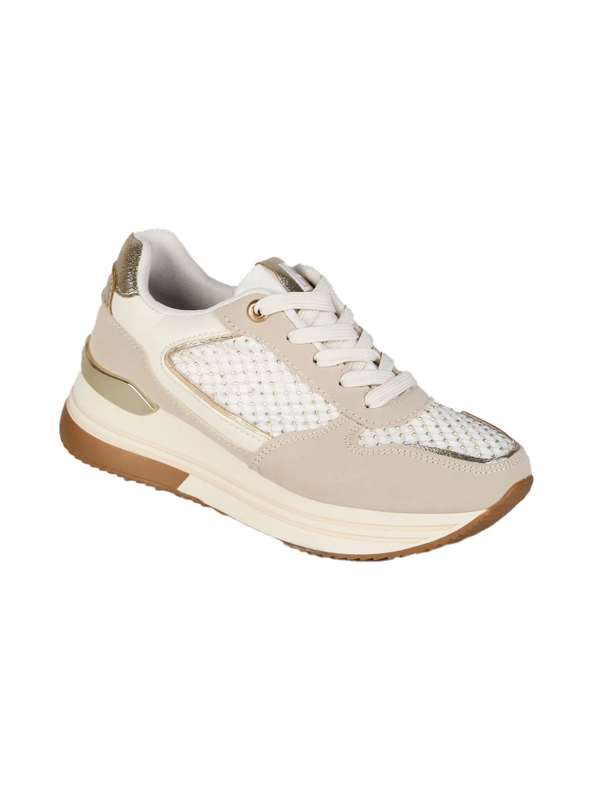 Laura Biagiotti Sneakers donna stringate con platform - beige