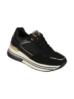 Laura Biagiotti Sneakers donna stringate con platform - nero