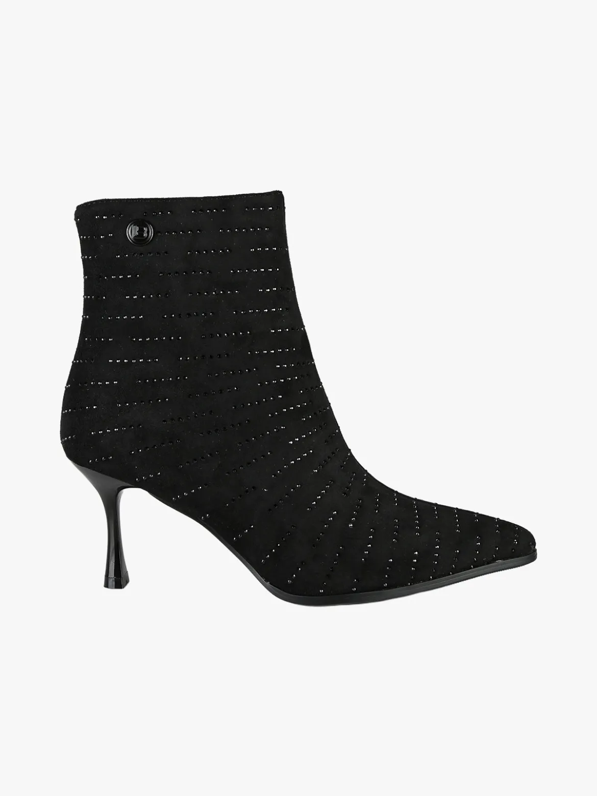 Laura Biagiotti Stivaletti donna con tacco e piccole borchie - nero