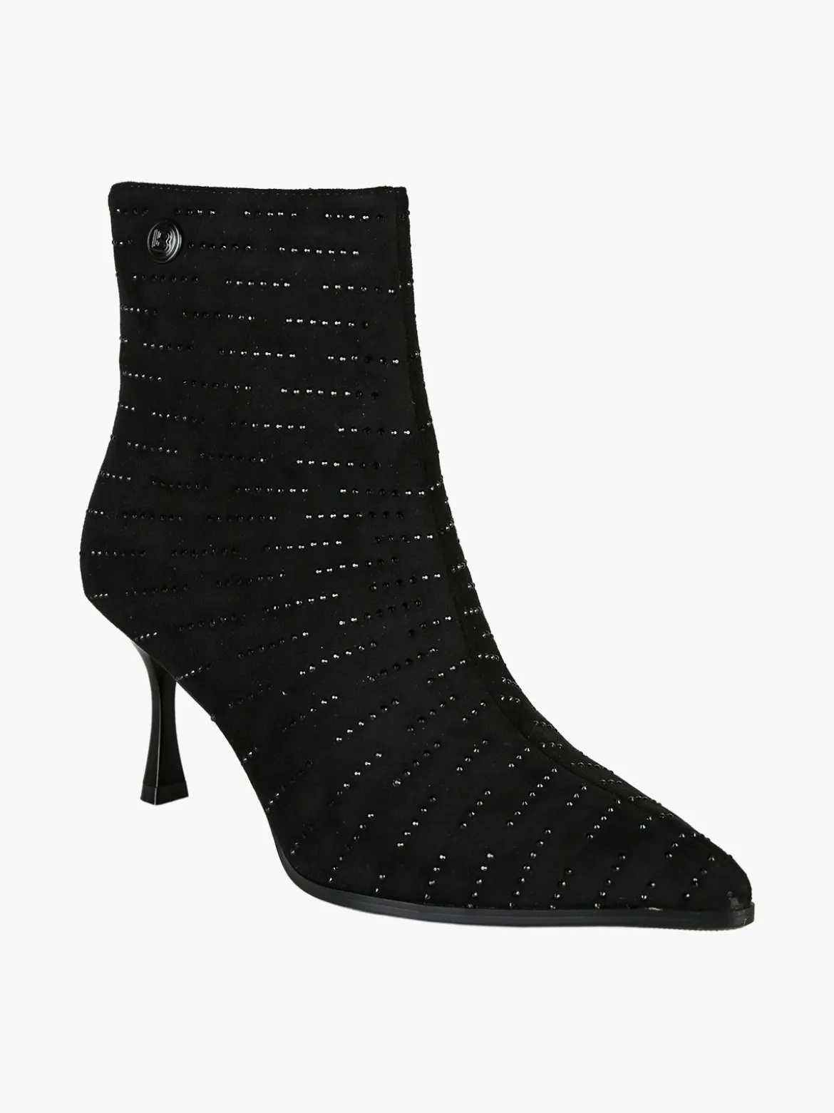 Laura Biagiotti Stivaletti donna con tacco e piccole borchie - nero