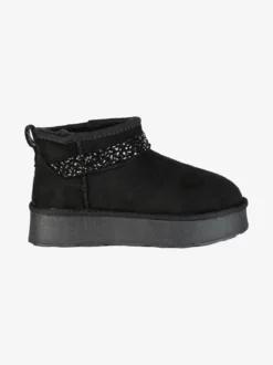 Laura Biagiotti Stivaletti donna in tessuto scamosciato con strass e platform