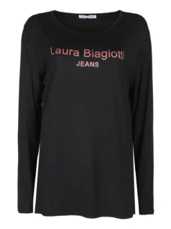 Laura Biagiotti T-shirt donna a maniche lunghe con strass