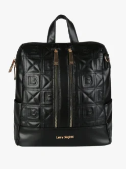 Laura Biagiotti Zaino donna in ecopelle con monogramma - nero