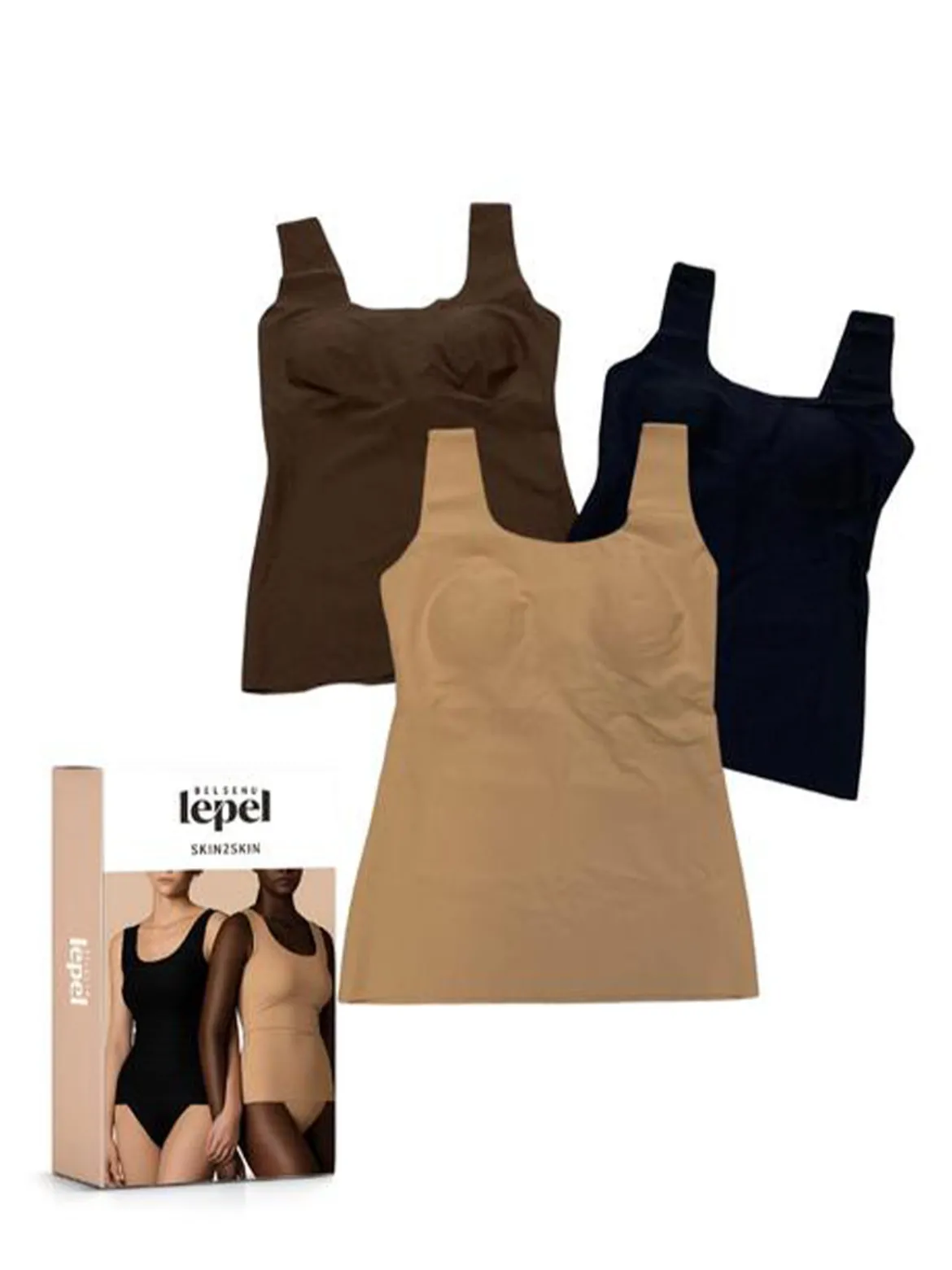 Lepel SKIN2SKIN TOPBRA Top con reggiseno in microfibra - nero