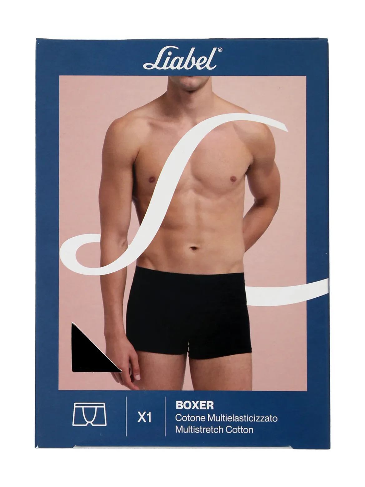 Liabel Boxer da uomo in cotone elasticizzato - bianco