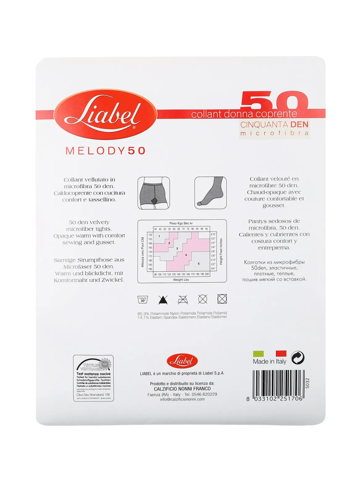 Liabel Collant donna coprente in microfibra 50 DENARI