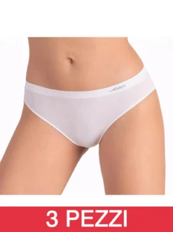 Liabel Confezione da 3 brasiliana donna in microfibra - bianco