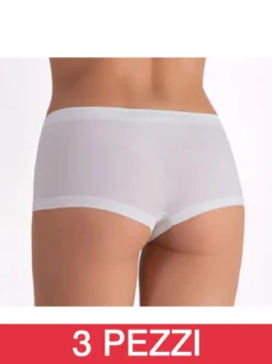 Liabel Confezione da 3 pezzi boxerino donna in microfibra - bianco