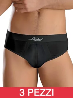 Liabel Confezione da 3 slip uomo in microfibra - nero