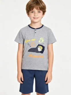 Liabel Pigiama corto in cotone T-shirt + pantaloncino