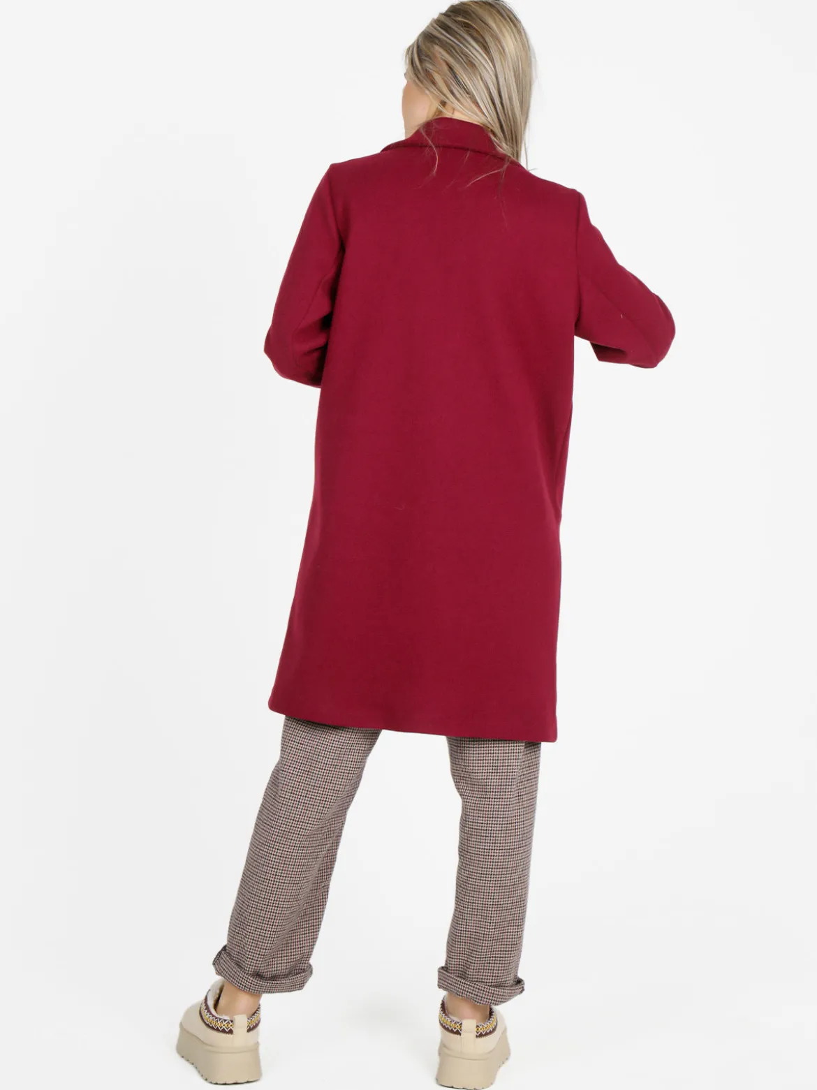 Lisa Style Cappotto donna oversize monobottone