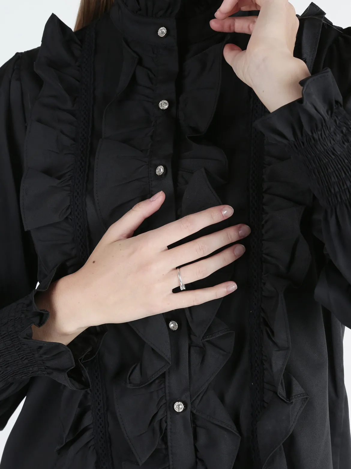 Lissimo Camicia donna elegante con bottoni gioiello