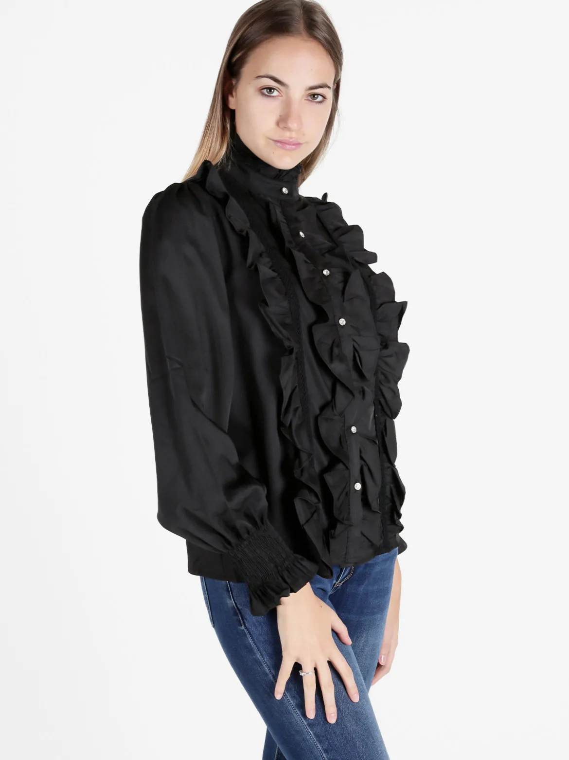 Lissimo Camicia donna elegante con bottoni gioiello