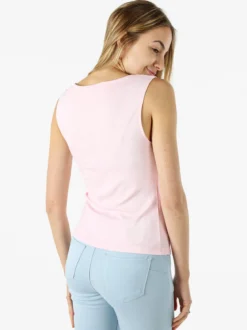 Lissimo Top donna in viscosa con scollo a cascata - rosa