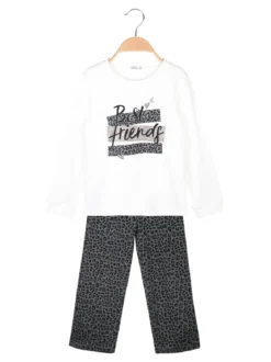 Lollitop Completo da bambina 2 pezzi con pantaloni maculati gamba larga