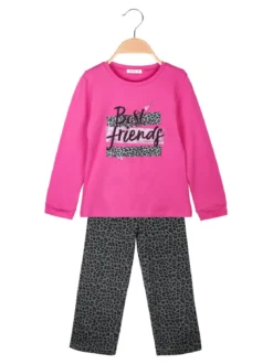 Lollitop Completo da bambina 2 pezzi con pantaloni maculati gamba larga