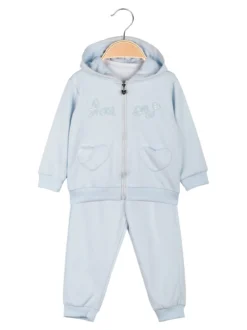 Lollitop Completo da neonata 3 pezzi con cappuccio e zip