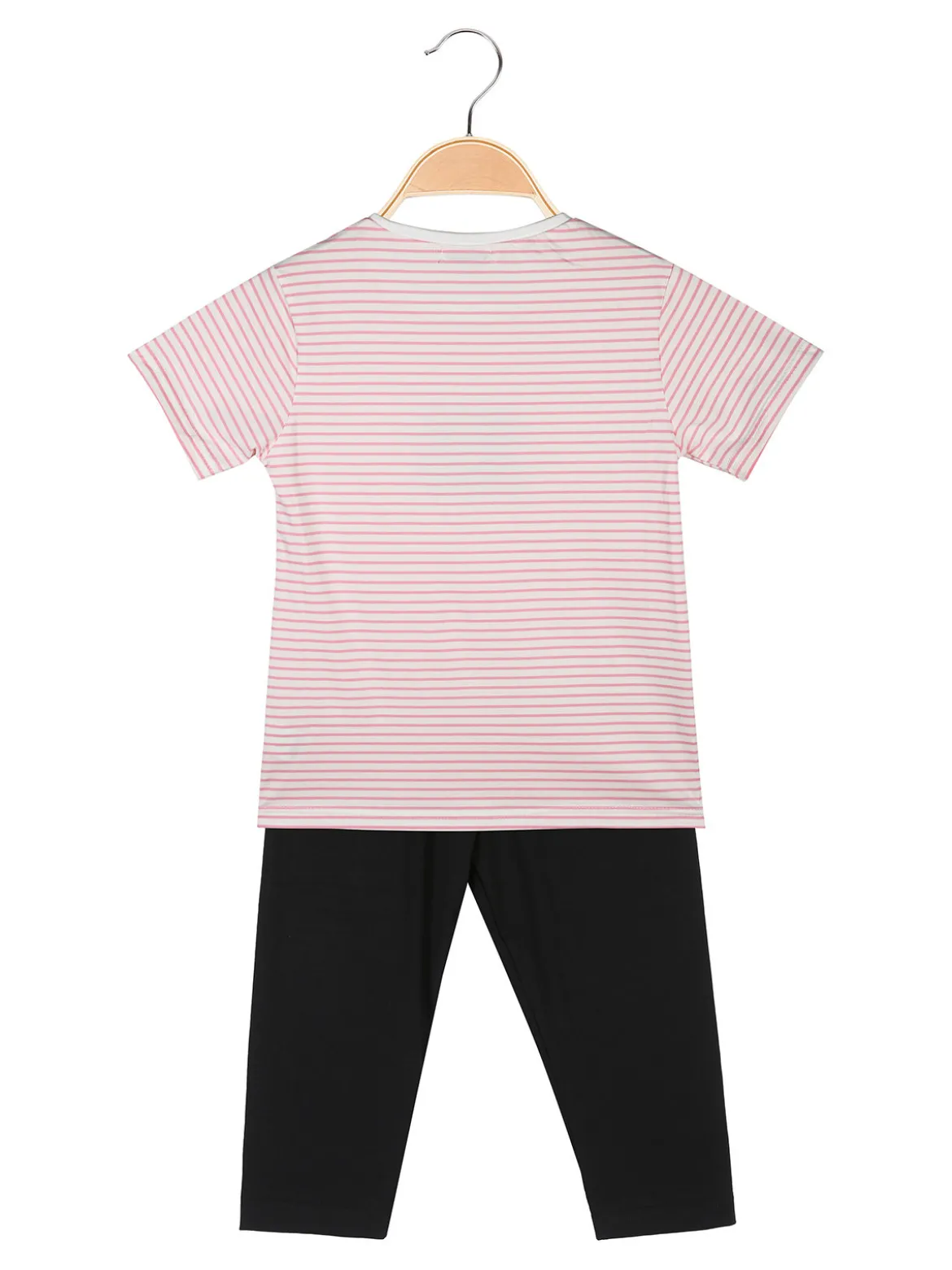 Lollitop Completo da ragazza con t-shirt rigata e leggings a pinocchietto