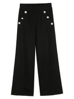 Lollitop Completo 2 pezzi da ragazza con cappuccio e pantaloni a gamba larga - nero