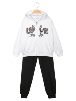 Lollitop Completo 3 pezzi da ragazza con cappuccio e zip