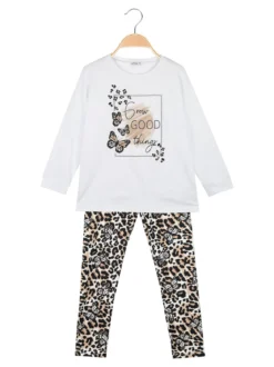 Lollitop Completo 2 pezzi da ragazza con leggings maculati