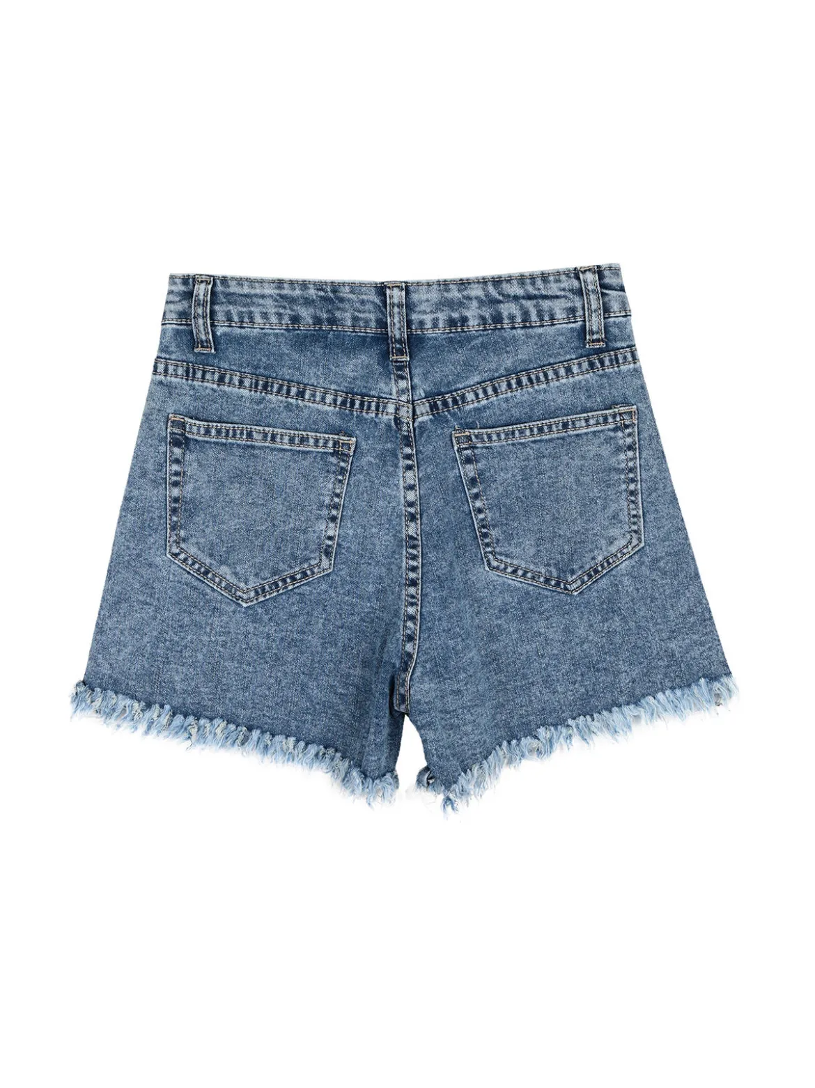 Lollitop Shorts da bambina in jeans sfrangiati sul finale