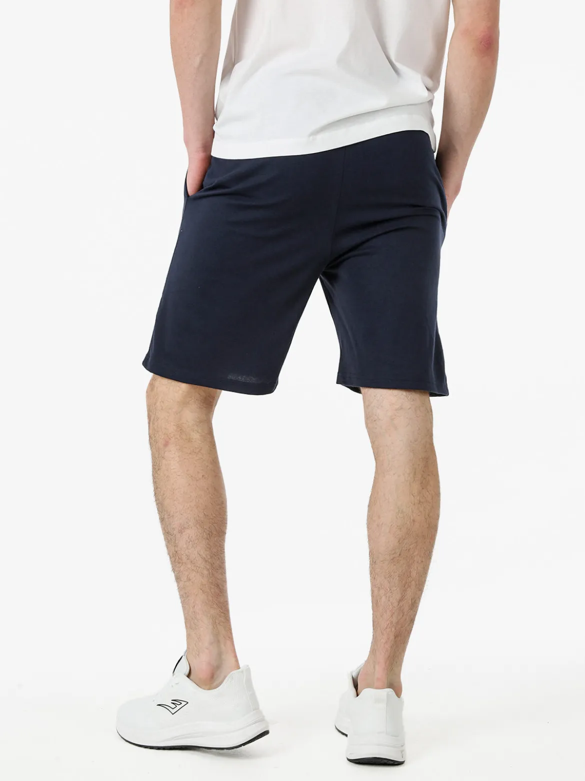 Lonsdale Bermuda sportivi da uomo con logo e coulisse - blu scuro