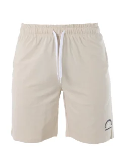 Lonsdale Bermuda sportivi da uomo con logo e coulisse - naturale