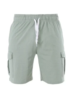 Lonsdale Bermuda sportivi da uomo con tasconi laterali e coulisse - pistacchio