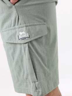 Lonsdale Bermuda sportivi da uomo con tasconi laterali e coulisse - pistacchio