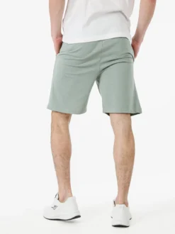 Lonsdale Bermuda sportivi da uomo in misto cotone con coulisse e logo - pistacchio